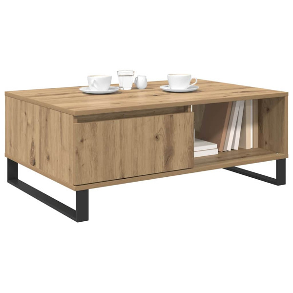 Mesa de Café Roble artisan 90 x 60 x 35 cm Madera contrachapada M 3