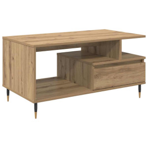 Mesa de Café Roble artisan 90 x 49 x 45 cm Madera contrachapada H