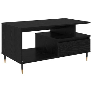 Mesa de Café Roble negro 90 x 49 x 45 cm Madera contrachapada H