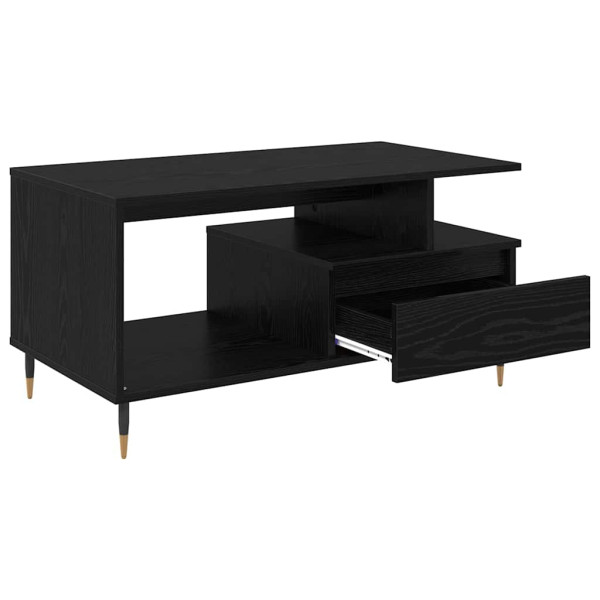 Mesa de Café Roble negro 90 x 49 x 45 cm Madera contrachapada M 5