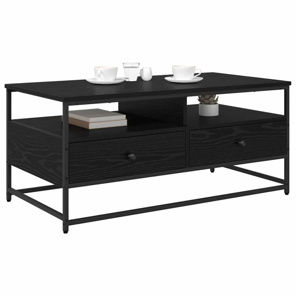 Mesa de Café Roble negro 100 x 51 x 45 cm Madera contrachapada M 3