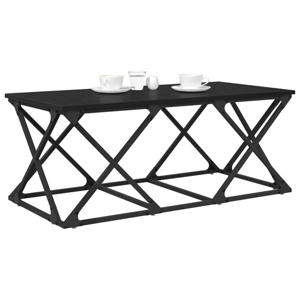 Mesa de Café Roble negro 100 x 49 x 40 cm Madera contrachapada M 3