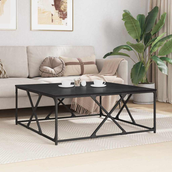 Mesa de Café Roble negro 100 x 100 x 40 cm Madera contrachapada M 4