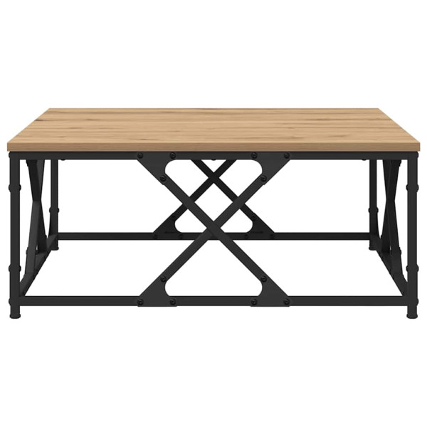 Mesa de Café Roble artisan 70 x 70 x 30 cm Madera contrachapada M 5