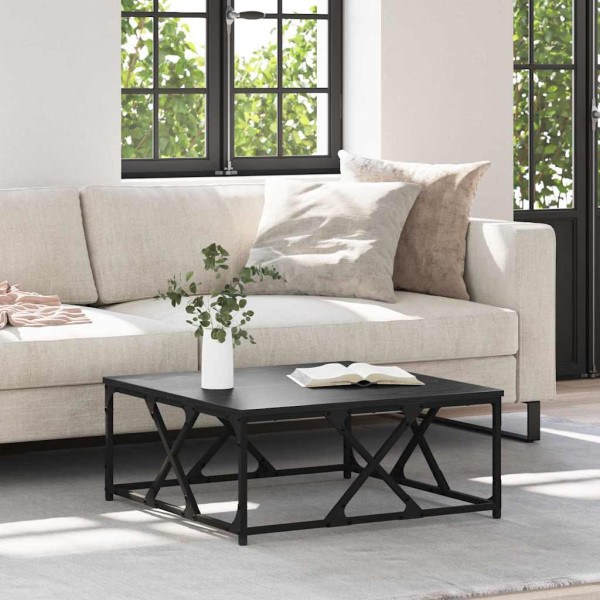 Mesa de Café Roble negro 70 x 70 x 30 cm Madera contrachapada D