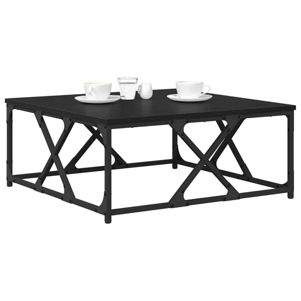 Mesa de Café Roble negro 70 x 70 x 30 cm Madera contrachapada M 3
