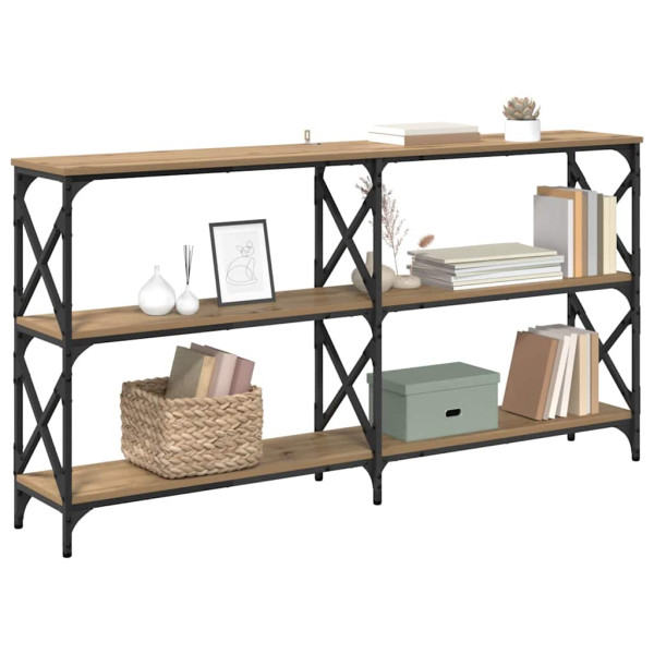 Mesa Consola Roble artisan 156 x 28 x 80.5 cm M 3