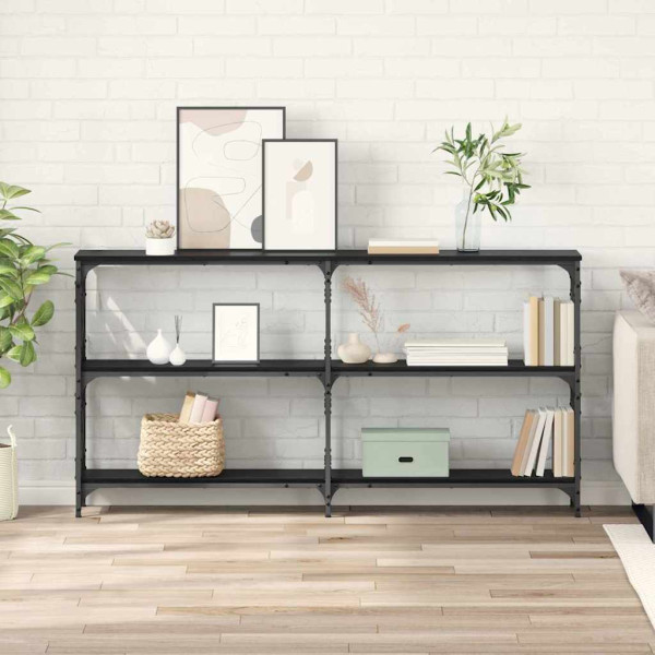 Mesa Consola Roble negro 156 x 28 x 80.5 cm D
