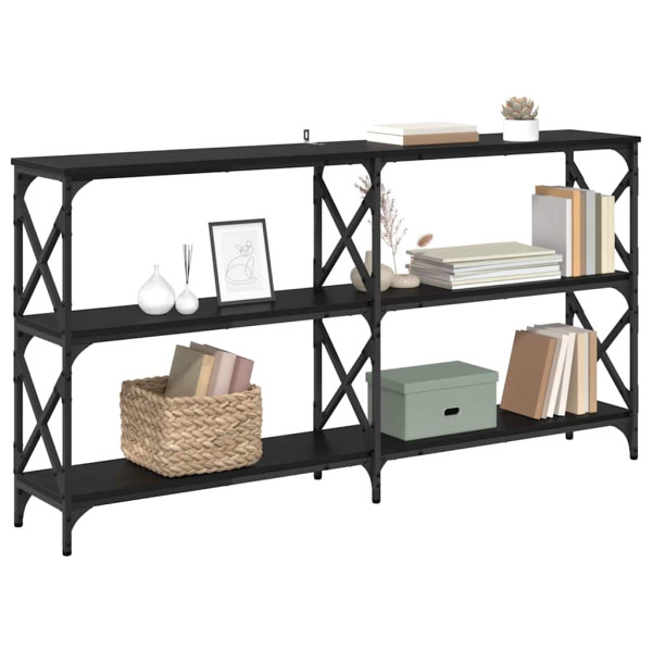 Mesa Consola Roble negro 156 x 28 x 80.5 cm M 3