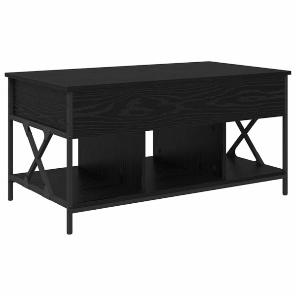 Mesa de Café Roble negro 100 x 55 x 50 cm Madera contrachapada M 2