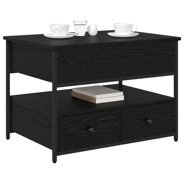 Mesa de Café con cajón Roble negro 70x50x50cm Madera Ingeniada M 3