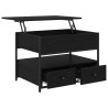 Mesa de Café con cajón Roble negro 70x50x50cm Madera Ingeniada 5