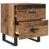 Armario de Noche con cajón 2 pcs Madera vieja 40 x 35 x 47.5 cm 5
