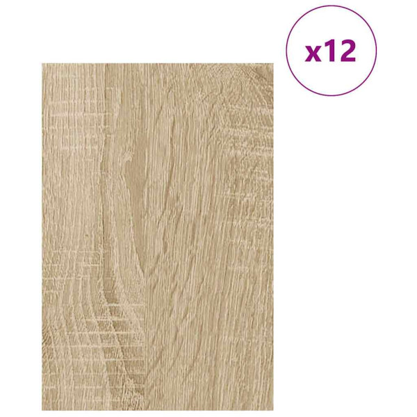 Paneles Decorativos 12 pcs Roble Sonoma 40 x 60 x 0.3 cm M 3