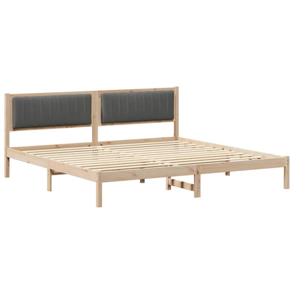Estructura de cama con cabecera Gris oscuro 200 x 200 cm M 2