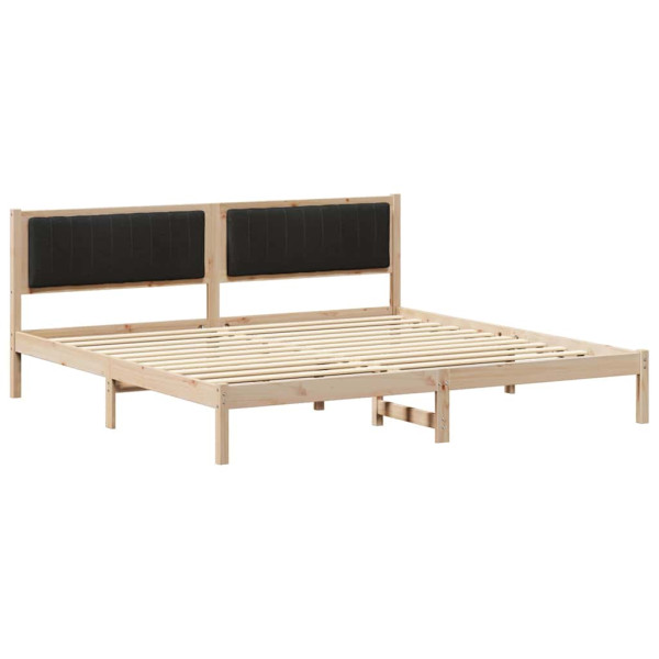 Estructura de cama Negro 200 x 200 cm Madera de pino macizo M 2