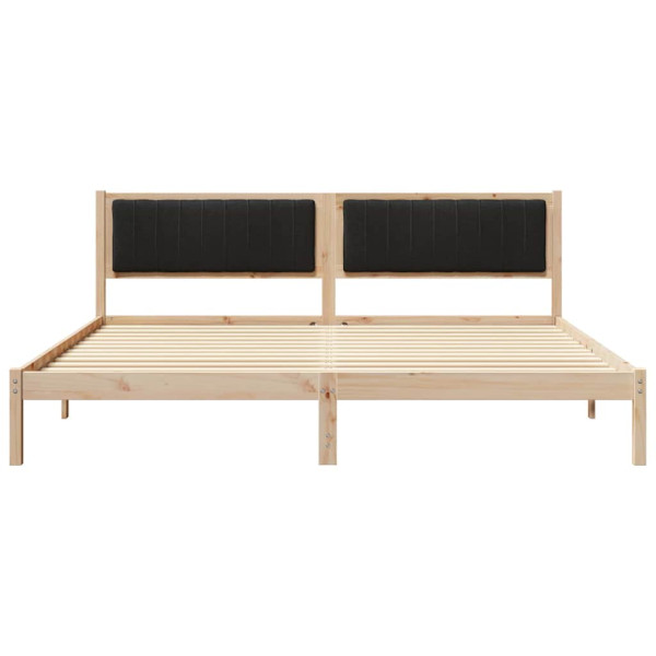 Estructura de cama Negro 200 x 200 cm Madera de pino macizo M 5