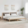 Estructura de cama Taupé 200 x 200 cm Madera de pino macizo 1