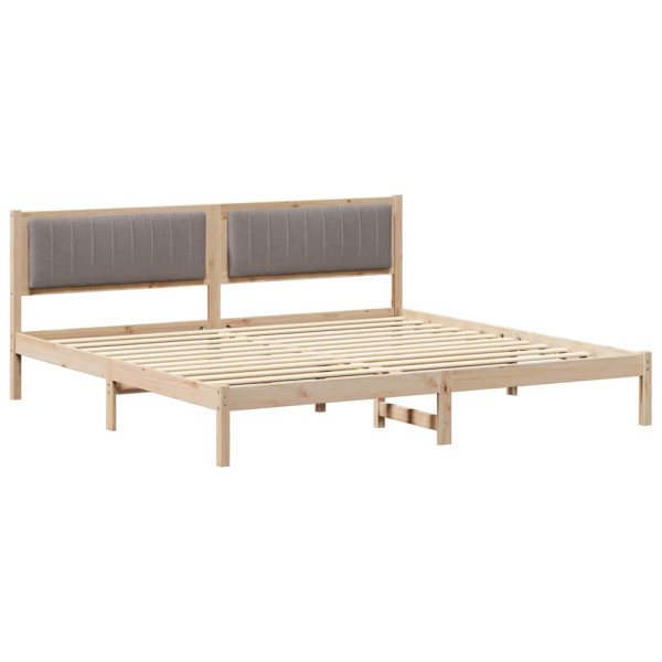 Estructura de cama Taupé 200 x 200 cm Madera de pino macizo M 2