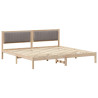 Estructura de cama Taupé 200 x 200 cm Madera de pino macizo 2