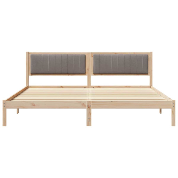 Estructura de cama Taupé 200 x 200 cm Madera de pino macizo M 5