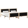 Estructura de cama Negro 200 x 200 cm Madera de pino macizo 3