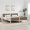 Estructura de cama Taupé 200 x 200 cm Madera de pino macizo 1
