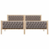 Estructura de cama Taupé 200 x 200 cm Madera de pino macizo 5