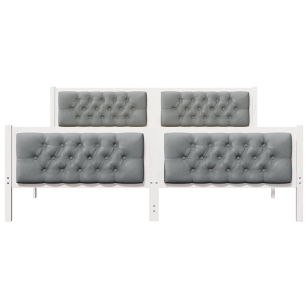 Estructura de cama con cabecera Gris Claro 160 x 200 cm M 5