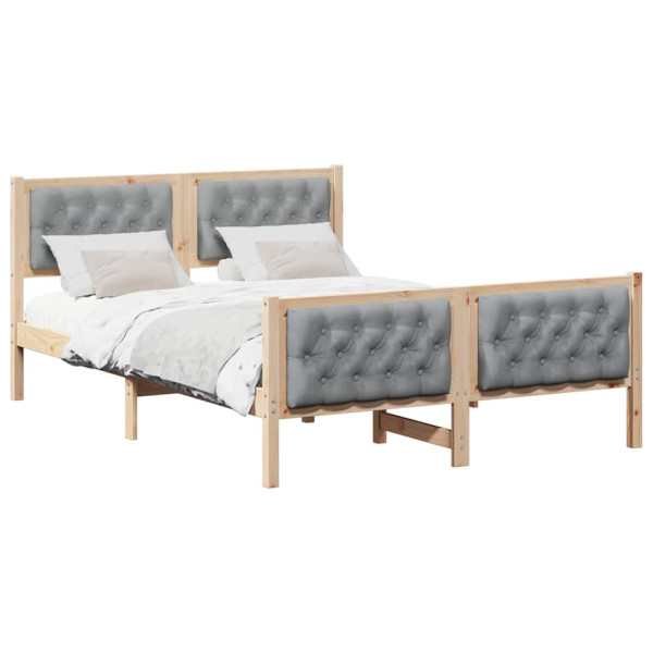 Estructura de cama con cabecera Gris Claro 150 x 200 cm M 3