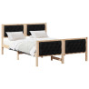 Estructura de cama Negro 140 x 190 cm Madera de pino macizo 3