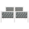 Estructura de cama con cabecera Gris Claro 140 x 190 cm 5
