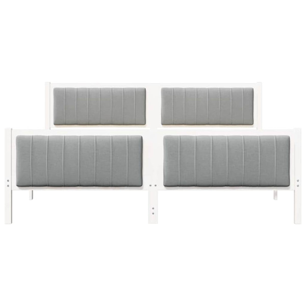 Estructura de cama con cabecera y gris claro 180 x 200 cm M 5