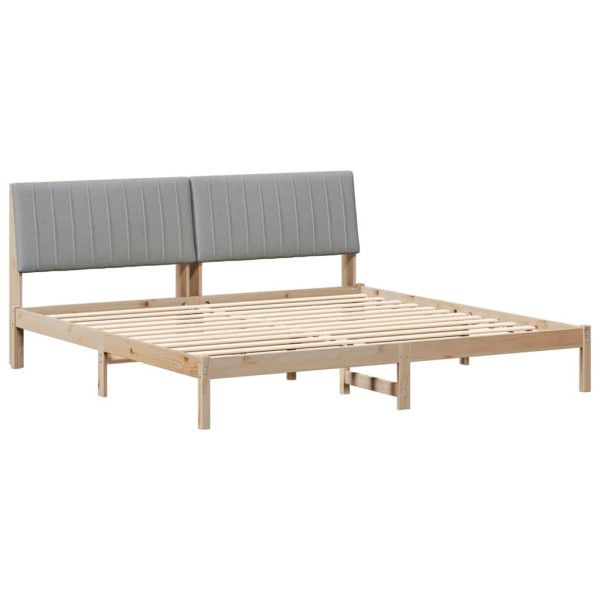 Estructura de cama Marrón 200 x 200 cm Madera de pino macizo M 2