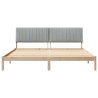 Estructura de cama Marrón 200 x 200 cm Madera de pino macizo 5
