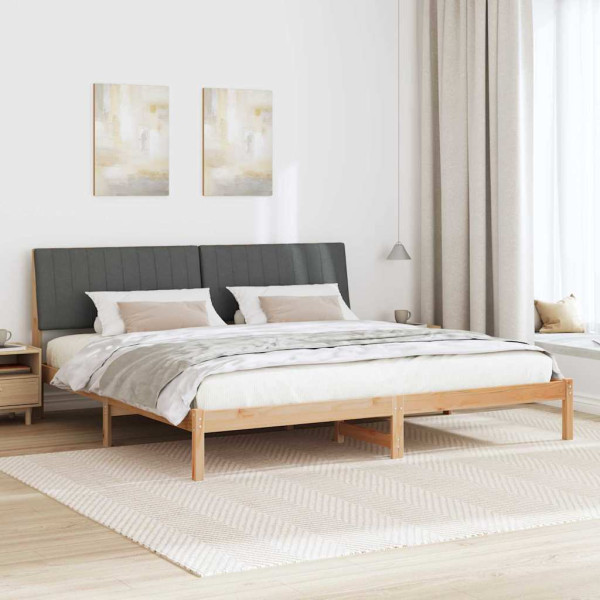 Estructura de cama Marrón 200 x 200 cm Madera de pino macizo M 4