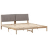 Estructura de cama Marrón 200 x 200 cm Madera de pino macizo 2