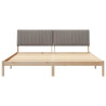 Estructura de cama Marrón 200 x 200 cm Madera de pino macizo 5
