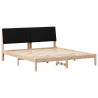 Estructura de cama Marrón 180 x 200 cm Madera de pino macizo 2