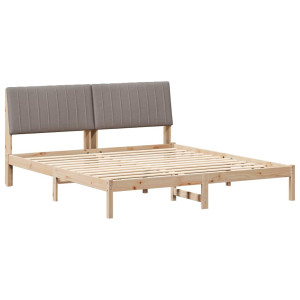 Estructura de cama Marrón 180 x 200 cm Madera de pino macizo H