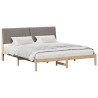Estructura de cama Marrón 180 x 200 cm Madera de pino macizo 3