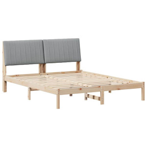Estructura de cama Marrón 160 x 200 cm Madera de pino macizo H