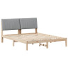 Estructura de cama Marrón 160 x 200 cm Madera de pino macizo 2