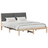 Estructura de cama Marrón 160 x 200 cm Madera de pino macizo 3