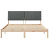 Estructura de cama Marrón 160 x 200 cm Madera de pino macizo 5