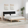 Estructura de cama Marrón 160 x 200 cm Madera de pino macizo 1