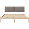 Estructura de cama Marrón 160 x 200 cm Madera de pino macizo 5