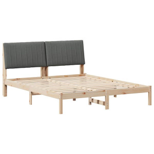 Estructura de cama Marrón 150 x 200 cm Madera de pino macizo H