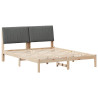 Estructura de cama Marrón 150 x 200 cm Madera de pino macizo 2