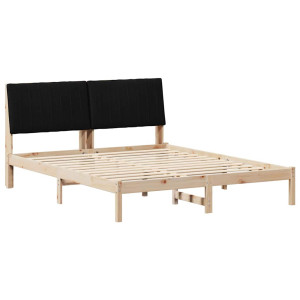Estructura de cama Marrón 150 x 200 cm Madera de pino macizo H